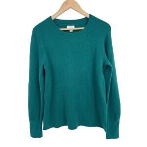 J Crew Emerald Green Extra Soft Crew Beck Sweater Small